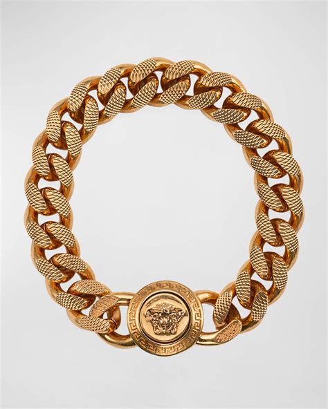 Versace Men's Medusa Curb Chain Bracelet 